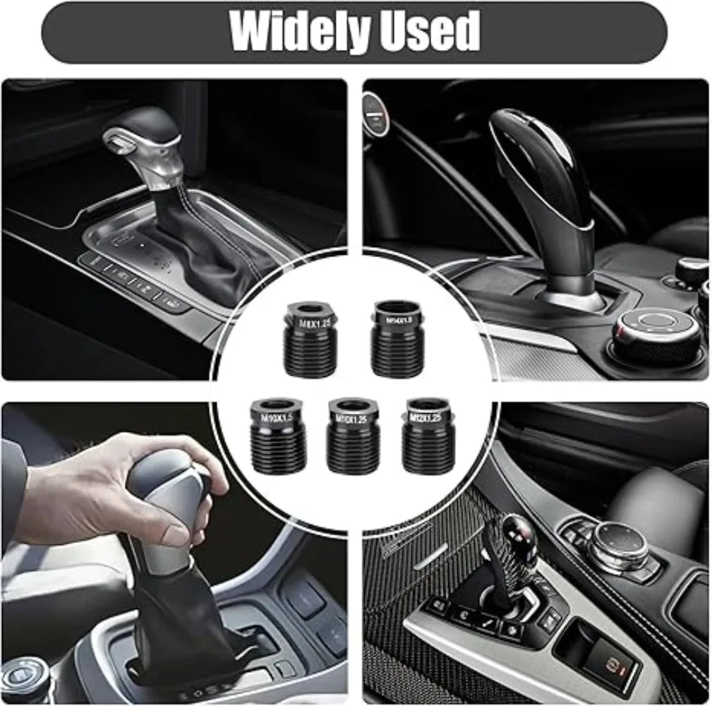 Car Shift Knob Adapter Screw Nut Thread Reducer Converter Aluminum Alloy Universal Gear Shifter Lever Head Connector Fastener