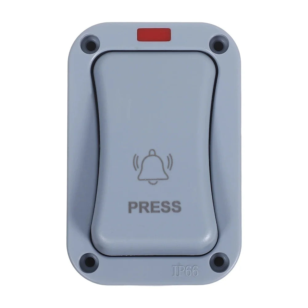1pcs Outdoor Waterproof Doorbell Control Button Courtyard Mounted Switch (MPM14) 9.00×6.00×5.50 Cm -10~60℃