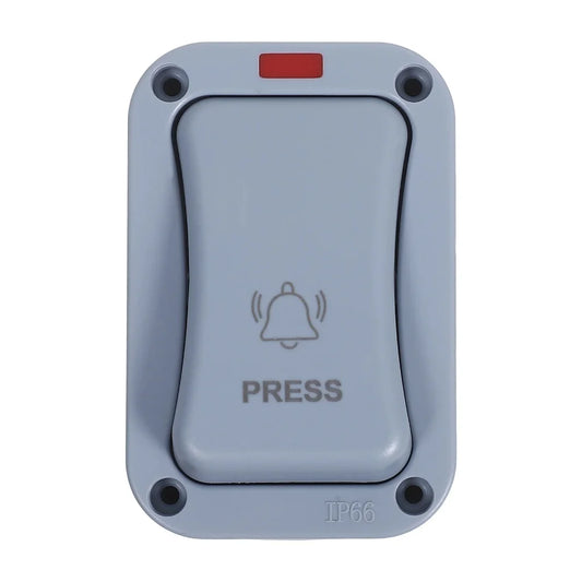 1pcs Outdoor Waterproof Doorbell Control Button Courtyard Mounted Switch (MPM14) 9.00×6.00×5.50 Cm -10~60℃