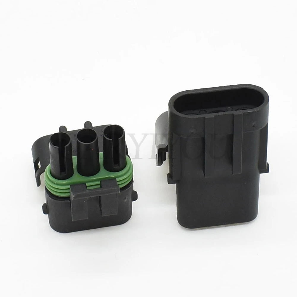 3-Pin 2.5mm Delphi Weather Pack Fuel Injector Connector 12020827 12020829 DJ3031Y-2.5 Male Female