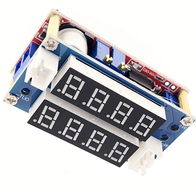 XL4015 5A Adjustable DC-DC Step-Down Module – CC/CV LED Driver with Voltmeter & Ammeter