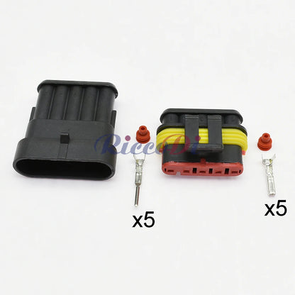 5-Pin Superseal Waterproof Automotive Connector 282089-1 / 282107-1 | PA66 Male Female Plug | 1.5mm Series