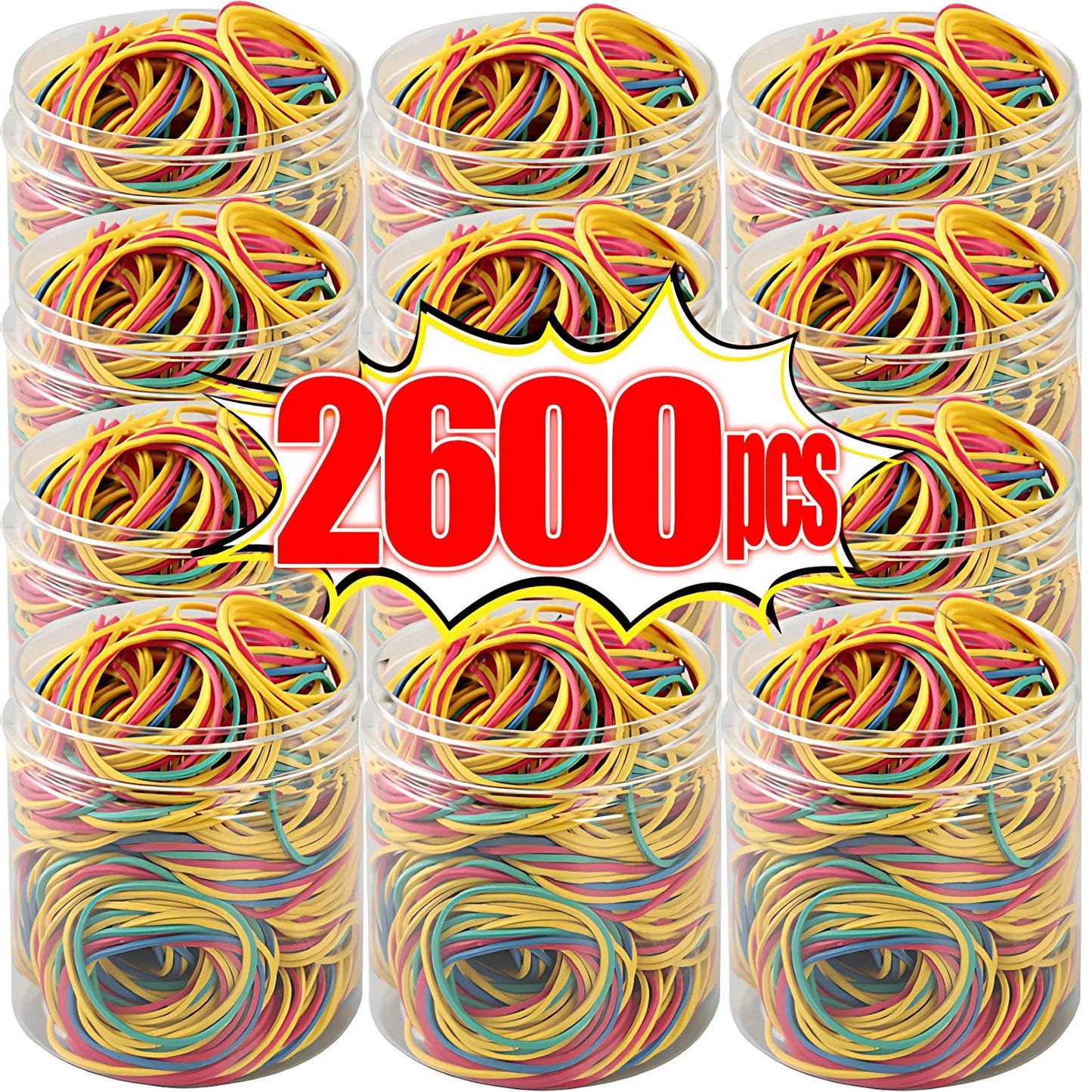 Wholesale Multicolour Elastic Rubber Bands Adjustable Fastener O Rings Stretchable Household Office School Stationery Supplies