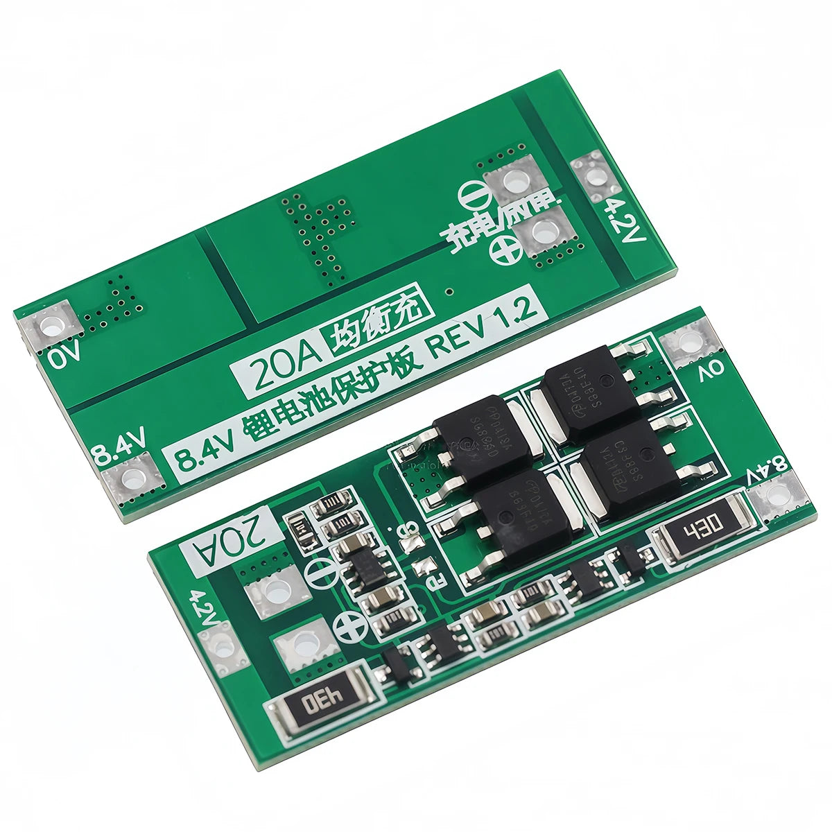 2S 20A Lithium Battery BMS Protection Board 7.4V-8.4V with Balanced Current Module for DIY Projects