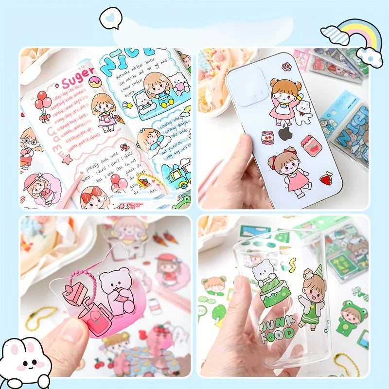 40/80pcs PET Stickers Season Series PET Decorative Stickers DIY Diary Girls Scrapbooking Material Decor Album Stationery Sticker