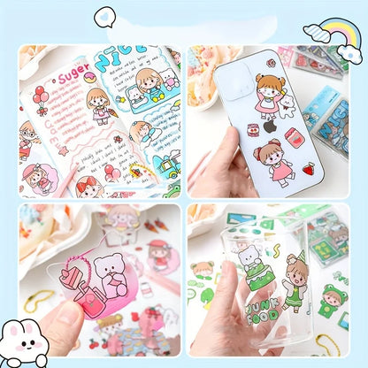 40/80pcs PET Stickers Season Series PET Decorative Stickers DIY Diary Girls Scrapbooking Material Decor Album Stationery Sticker