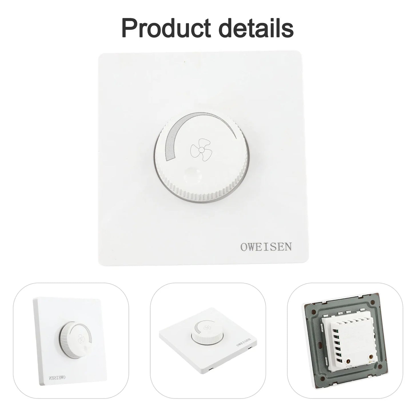 AC 220V Dimmer Switch for Light and Ceiling Fan Speed Control with Wall Mount Button for Enhanced Room Comfort