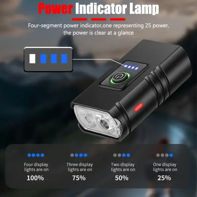 Rechargeable Bike Light Front Light Taillight Mini Night Safety Warning Lantern Bicycle Accessories for Night Outdoor Cycling
