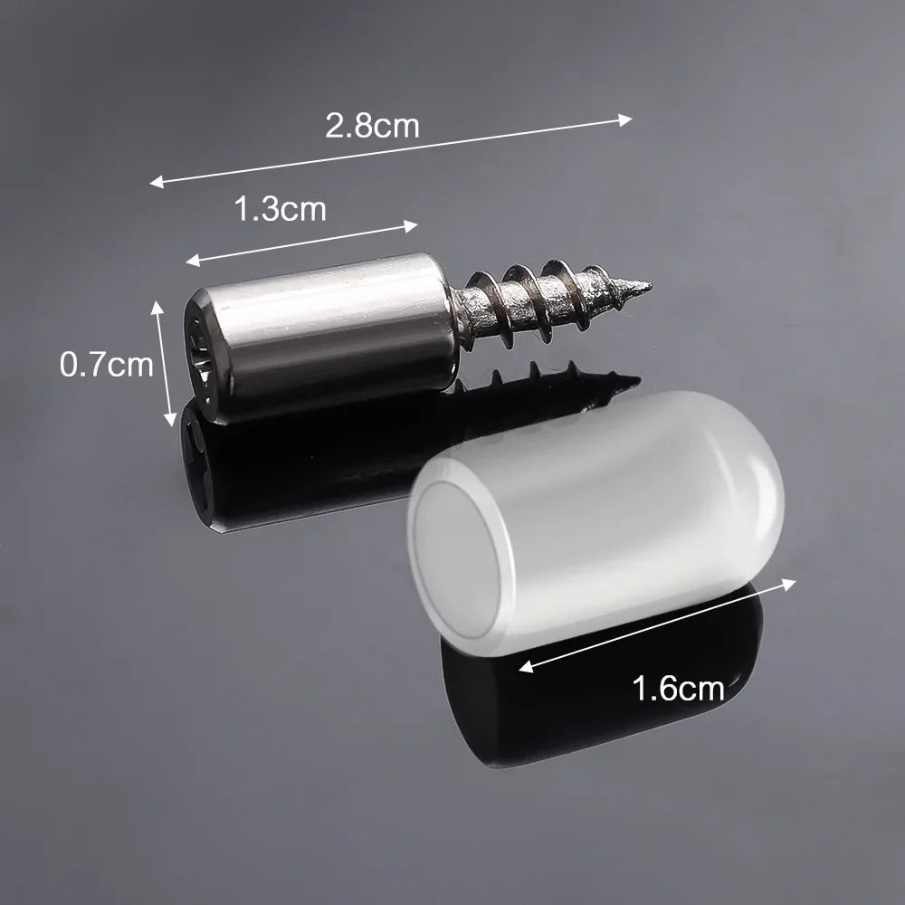 Cross Self-Tapping Screws with Nonslip Rubber Support — Cabinet Board Laminate Glass Partition Shelf Nails 8–100pcs