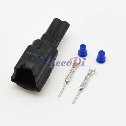 2 Pin 1mm Waterproof Connector 7282-7398-30 DJ7029B-1 PA66 Automotive Appliance Female Male