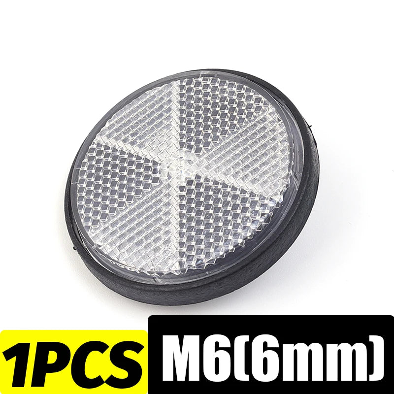 Round Motorcycle Reflector M6 Mount Night Warning Reflector