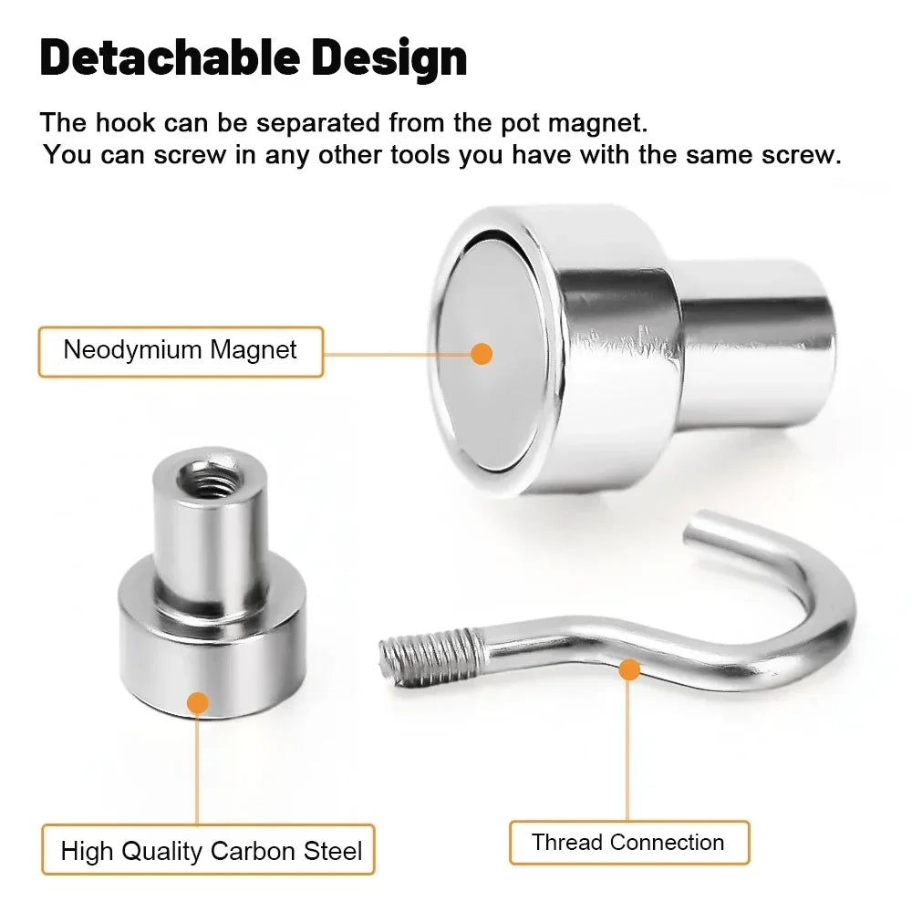 20/1Pcs Metal Strong Magnetic Hooks, Wall-mounted Heavy Duty Magnet Hook for Key, Coat, Hanging, Home, Kitchen, Bathroom Storage