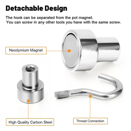 20/1Pcs Metal Strong Magnetic Hooks, Wall-mounted Heavy Duty Magnet Hook for Key, Coat, Hanging, Home, Kitchen, Bathroom Storage