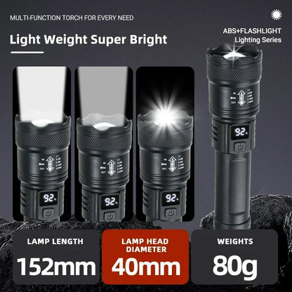 High Power LED Flashlights USB Rechargeable zoomable Light Emergency Torch Lamp For outdoor Camping Night fishing hiking lantern