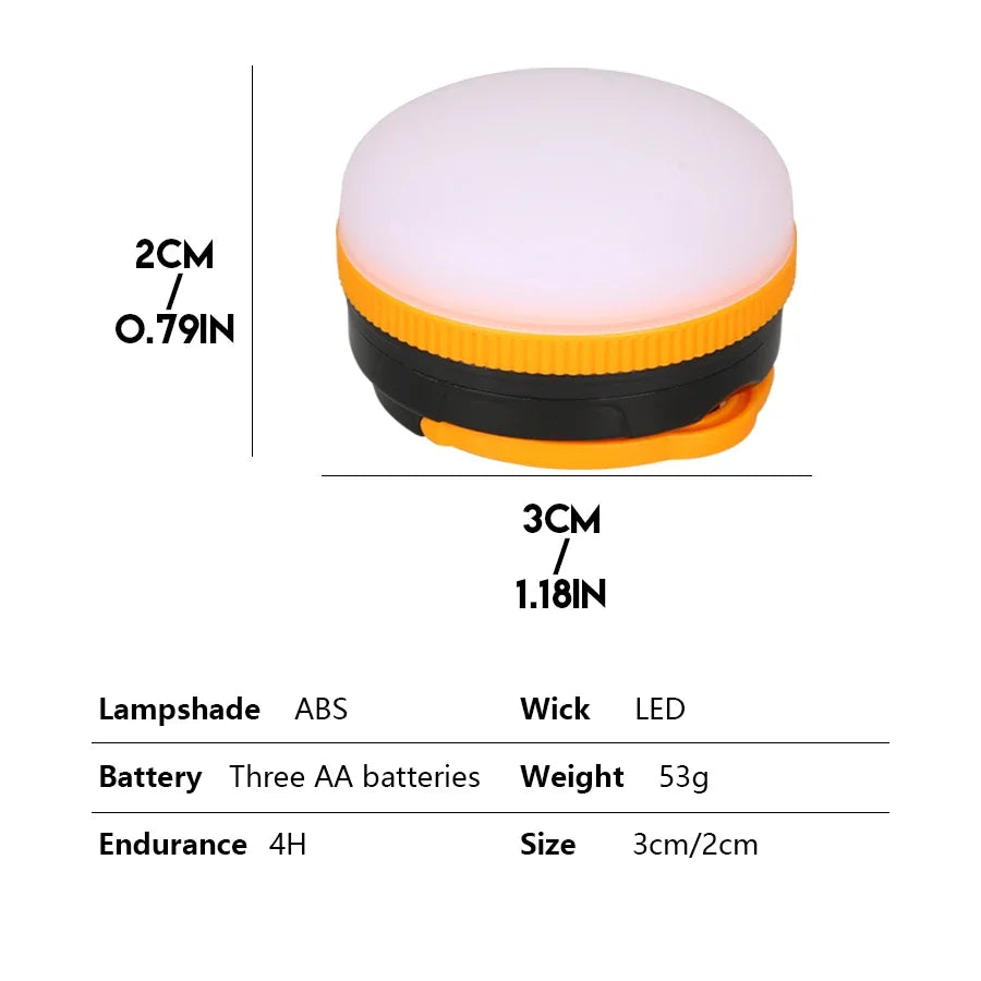 Portable LED Camping Light 3 Lighting Modes Use 3*AAA Battery Camp Lamp For Outdoor Waterproof Camping Hiking Emergency Lantern
