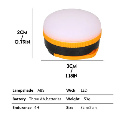 Portable LED Camping Light 3 Lighting Modes Use 3*AAA Battery Camp Lamp For Outdoor Waterproof Camping Hiking Emergency Lantern