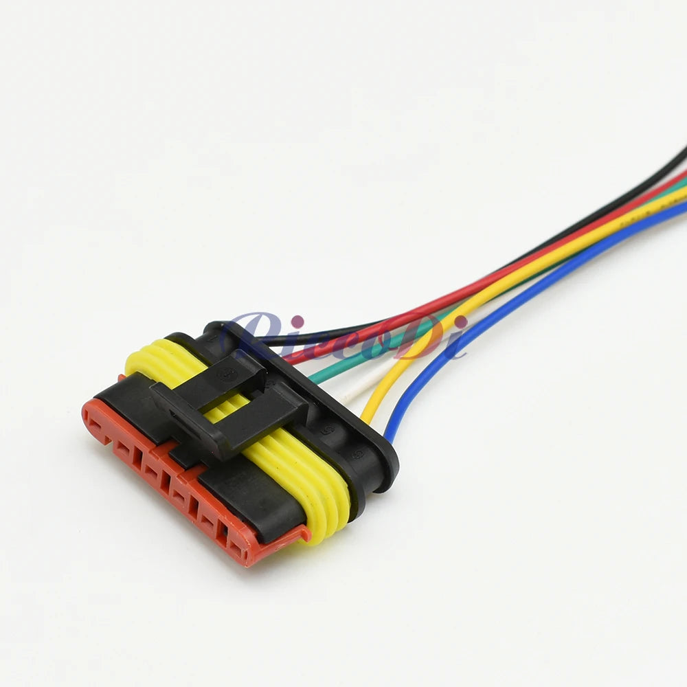 6 Holes Automobile Wire Cable Connector 282090-1 282108-1 with Wires C ...