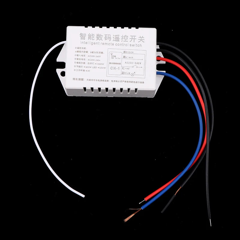 220V RF433 1/2/3/4 Ways Digital Remote Control Light Switch Wireless ON OFF Switch For Light Bulb Chandelier