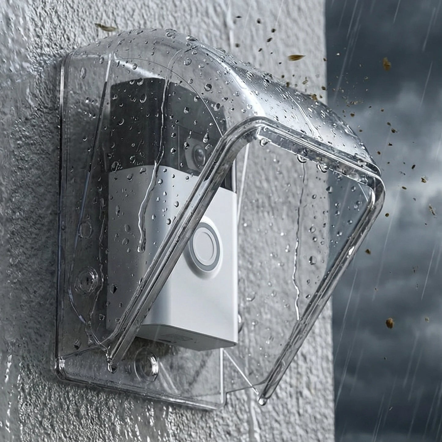 Wireless Doorbell Cover Outdoor Waterproof Call Cover Transparent Door Bell Button Protector Dustproof Ring Button Rain Cover