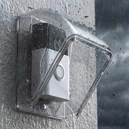 Wireless Doorbell Cover Outdoor Waterproof Call Cover Transparent Door Bell Button Protector Dustproof Ring Button Rain Cover