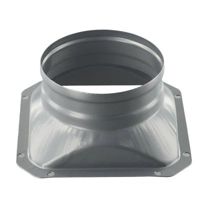 For Kitchen Hood Ventilator Pipe Connecting Vent Flange Exhaust Duct 4-10inch Electrostatic Spray Metal Silver-gray