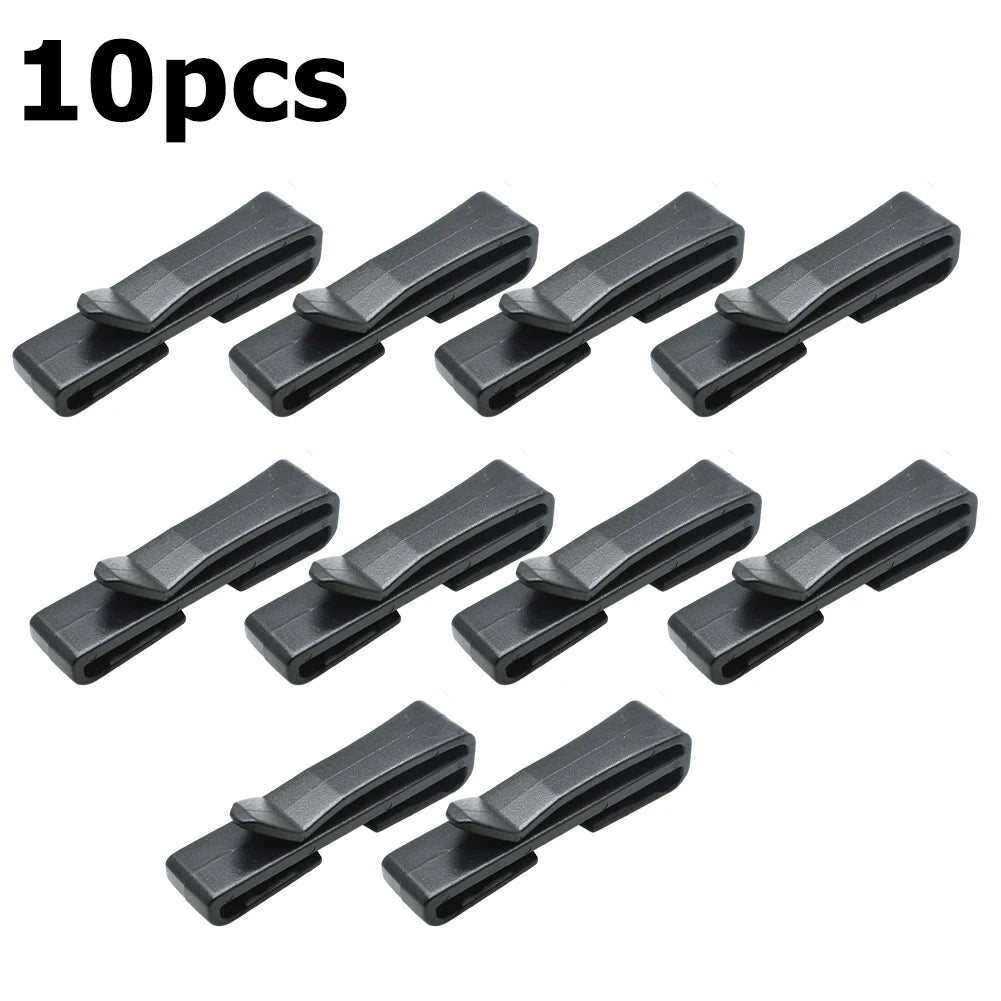 Reliable Sturdy Black Plastic Backpack Strap Adjustable Closing Buckle Convenient Dimensions Slip Keeper Buckle X Belt Buckle