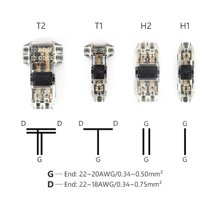 T Tap Wire Connector Low Voltage 2 Pin Splicing Connector