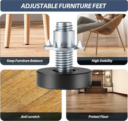 8/1PCS Adjustable Foot Pad Table Chair Furniture Leg Cover Anti Slip Glide Leveling Foot Pad Home Hardware Floor Protection Mat