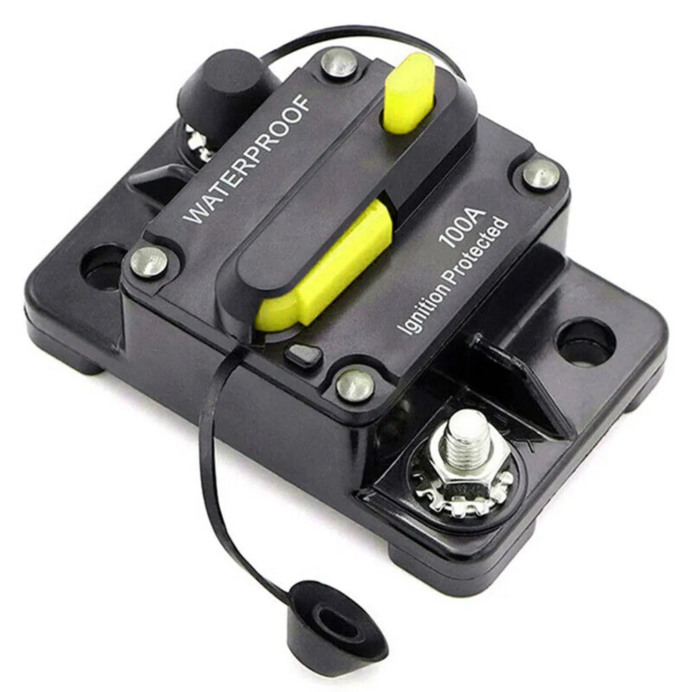 Car Circuit Breaker Fuse Reset 30–300A 12V–48V DC, Waterproof Auto and Boat Electrical Switch