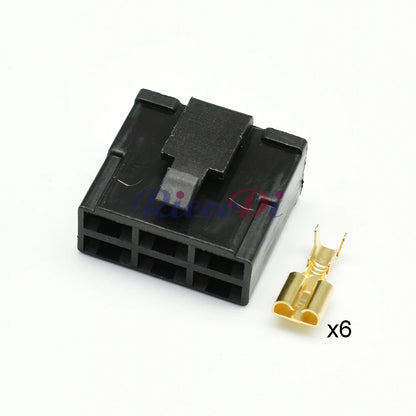 6-Pin High Current PCB Connector DJ7062-6.3-21 / DJ70620-6.3-10 — 6.3mm Automotive Wiring Plug