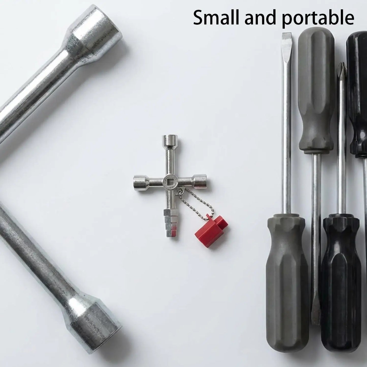 4in1 Silver Key Wrench Electrical Elevator Control Cabinet Valve Multi Purpose Zinc alloy Triangular Wrench Portable Hand Tools