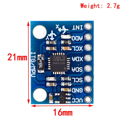 GY-521 MPU-6050 3-Axis Gyroscope & Accelerometer Sensor Module for Arduino I2C 3-5V