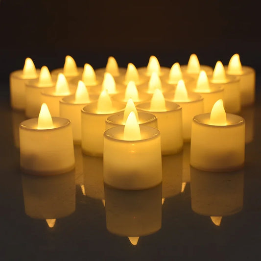 Flameless LED Tealight Tea Candles Wedding Light Lamp Romantic Candles Lights for Birthday Party Wedding Home Decorations