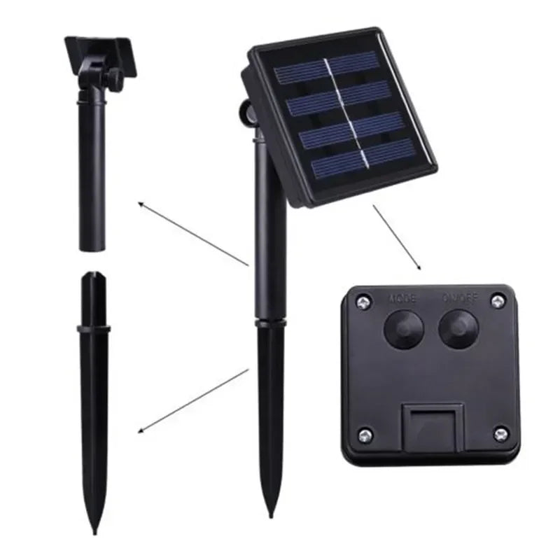 2026 New Solar Crystal Globe LED String Lights IP65 Waterproof Outdoor Fairy Light for Garden Party Christmas Decor