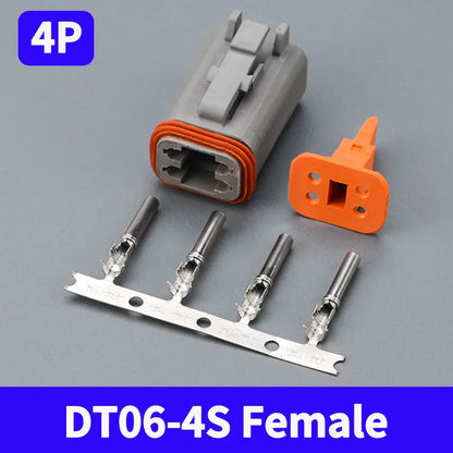 4 Pin Deutsch DT Series Waterproof Connector DT04-4P DT06-4S 16-22AWG Electrical Wire Connector Male Female Set