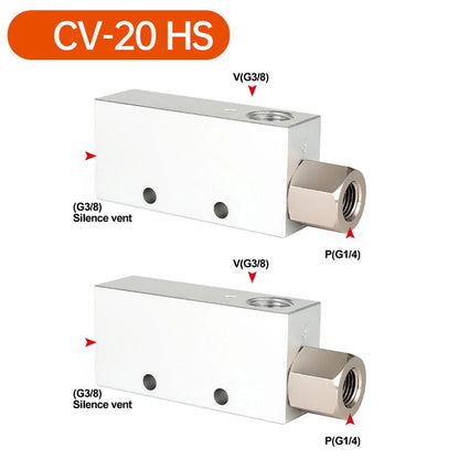 Vacuum Generator Pneumatic Control Valve CV1025 Air Exhaust Ejector Aluminum Alloy Resistant with Threaded Ends