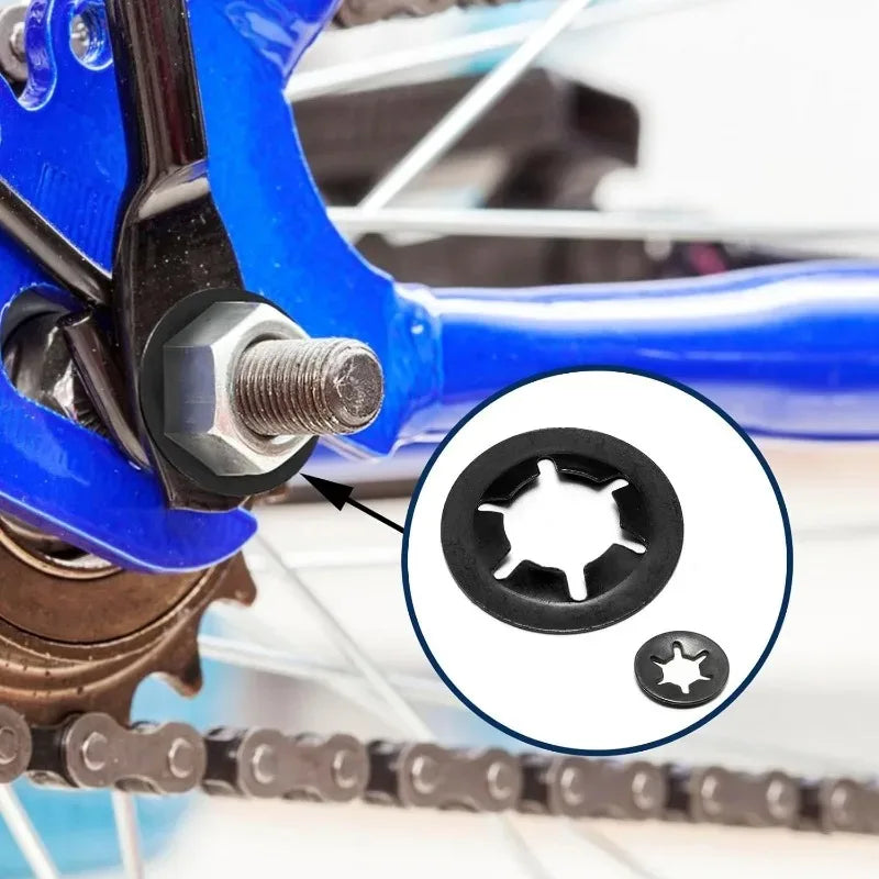 Internal Tooth Star Lock Washers Assortment Kit — Push-On Locking Washers Quick Speed Star Nut Locking Clips Fastener