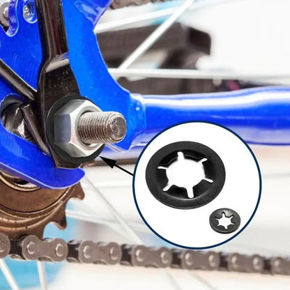 Internal Tooth Star Lock Washers Assortment Kit — Push-On Locking Washers Quick Speed Star Nut Locking Clips Fastener