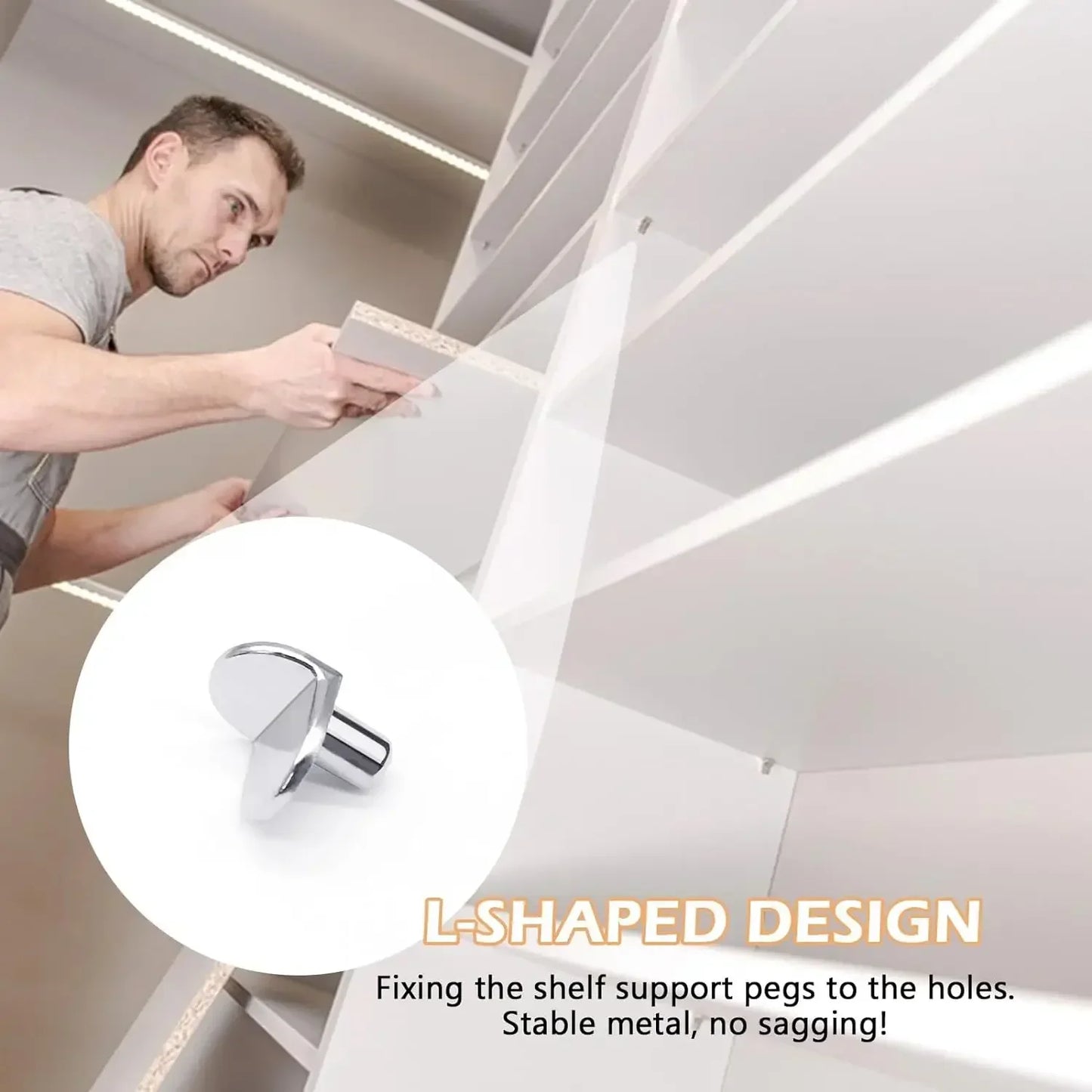 50/10PCS Shelf Support Pegs Pins for Cabinet Cupboard Shelf Bracket