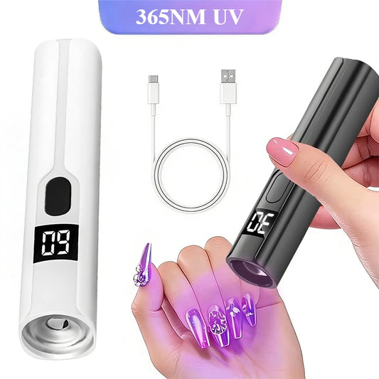 Rechargeable 365nm UV LED Flashlight Nail Lantern Mini Portable Money Detector Lamp Urine Stains Detector Light Nail Art Tools