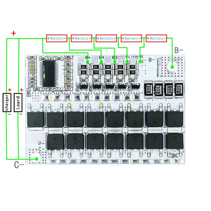 3S 4S 5S BMS 100A Lithium Battery Protection Board | 12V 16.8V 21V Li-ion Li-polymer Balance Charging Module