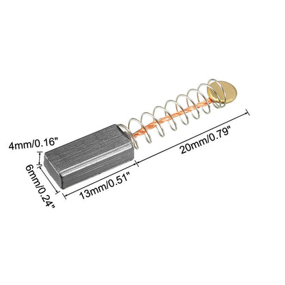 Carbon Brushes Kit 13×6×4mm for Electric Motors, High-Quality Replacement for Power Tool Accessories