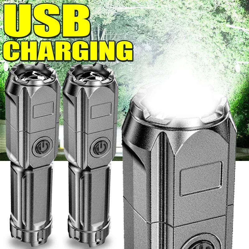 Ultra Bright Rechargeable LED Flashlight Zoomable Waterproof Torch