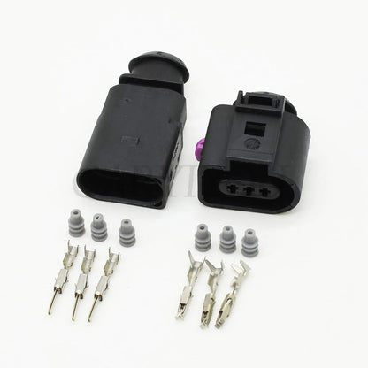 3-Pin Waterproof Electrical Wire Connector 1J0973703 Temp Sensor Socket Plug for AUDI A4 A6 AVK VW Automotive