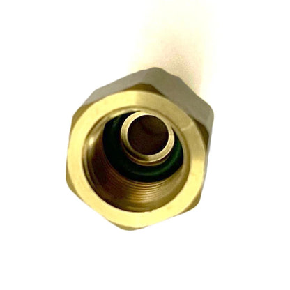 R410 Adapter Quick Coupling 14 SAE to 516 SAE Brass Connector with Valve Drive for Secure and Safe HVAC System Service