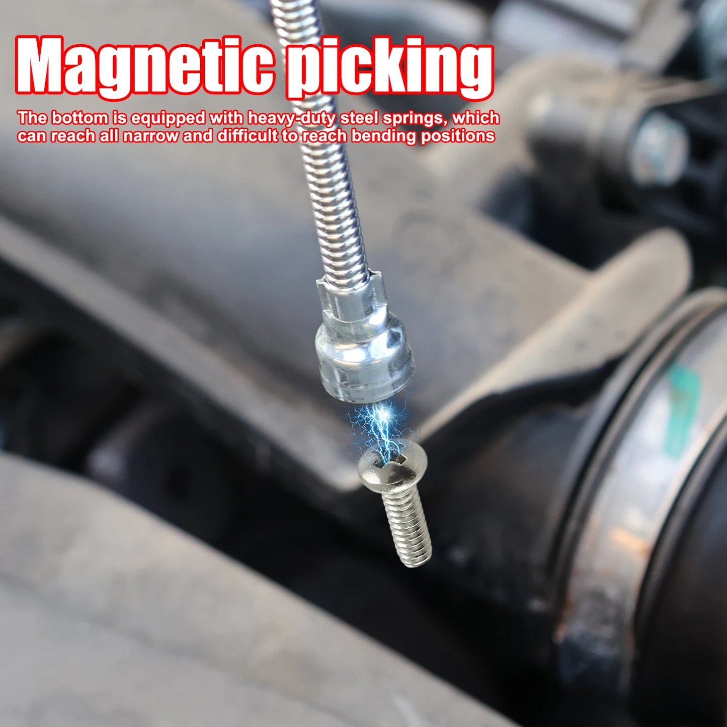 Foldable Magnetic Pickup Tool Flexible Grabber Magnet Tool