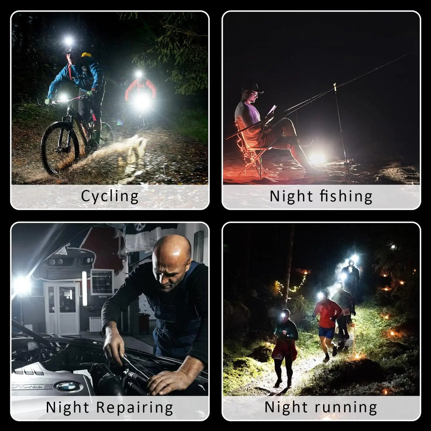 Rechargeable LED Pocket Flashlight Folding Bracket Keychain Light