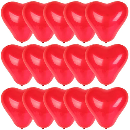 10 Inch Heart Shaped Balloon Valentine Day Latex Red Heart Love Inflatable Balloons for Wedding Party Anniversary Decor Supplies