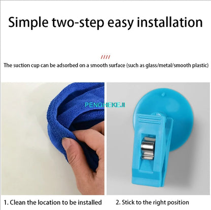 Multifunctional Car Glasses and Card Clip Suction Holder Double Clip