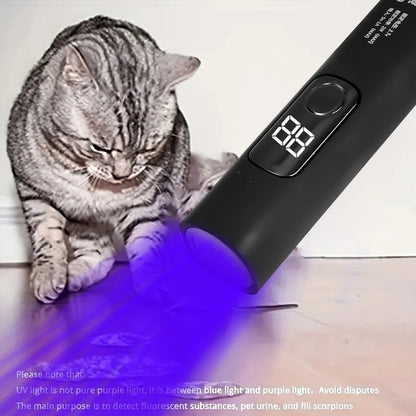 365nm Purple Light Lamp BlackLight Banknote Detection USB Charging Flashlight Curing Colloidal Pet Moss Cat Stains Detector
